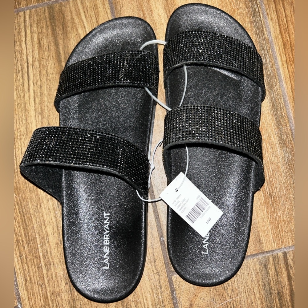 Lane Bryant glitter slides